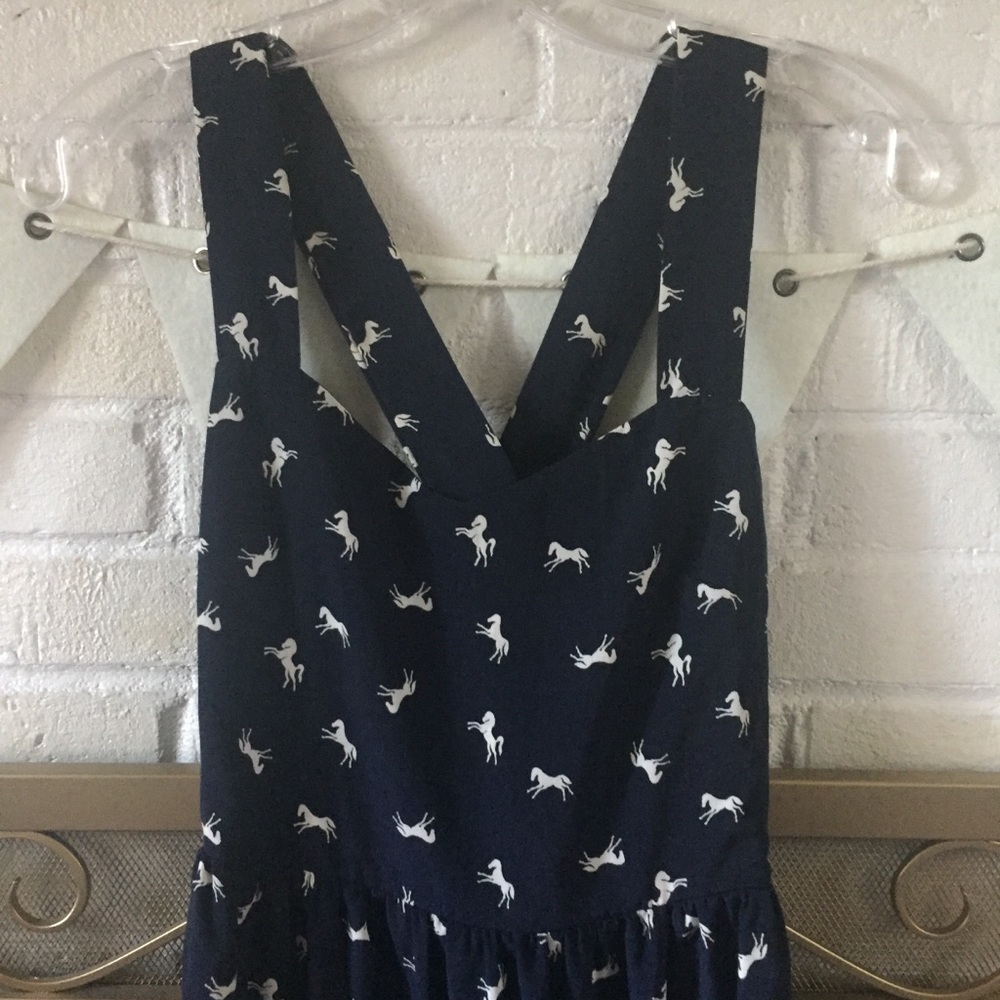 Navy horse print sundress